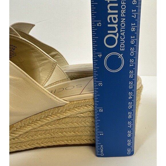 Sole Society Espadrille Beige Bow Wedges Size 8.5 - Picture 6 of 8